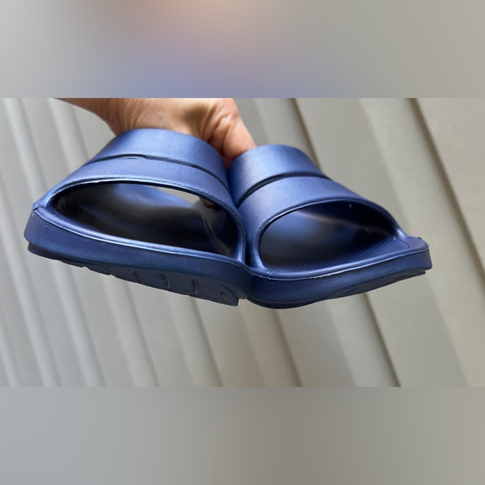 OOFFOS MEN'S OOAHH SLIDE SANDAL - NAVY Sz 11 - Picture 7 of 8